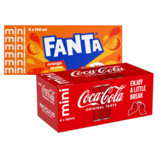 Fanta orange of Coca-Cola mini